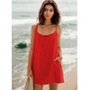 YUENIU Womens Sundresses Mini Linen Beach Cover Up Tank Summer