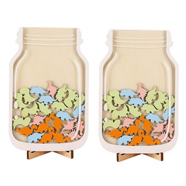 2Pcs Reward Jar,Reusable Reward Jars For Children,Good Behaviour Chart Reward Pot For Home Classroom School Teacher Parent Reward Chart Ornaments(Dinosaur)