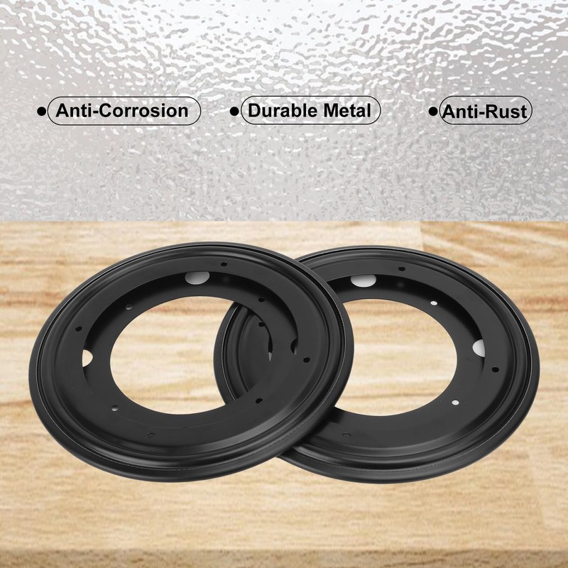 Biugaaufai 8 Pack 8 Inch Black Round Lazy Susan Turntable