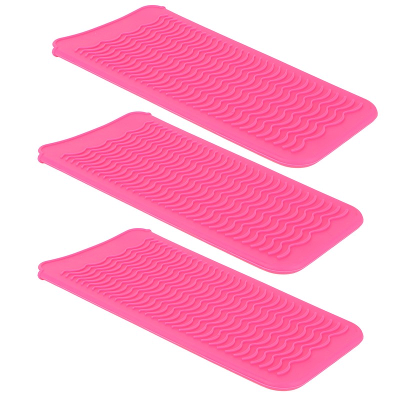 3Pcs Silicone Insulation Cover Heat Resistant Pouch for Hair Straightener