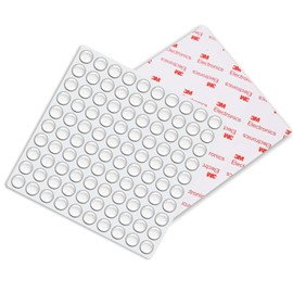 Anti-slip Rubber Feet Seals, 100 Pieces, Clear, Round Shape, Cushion Rubber, Anti-Slip, Rubber Door Cushion, Door Stopper, Shock Absorber, Anti-Slip Seal, Soft Cushion, Diameter x Thickness, Grit (0.3 x 0.1 inch (8 x 2 mm)