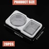 20pcs Double Compartment Condiment Container, Portable 2 Compartment Snack Containers