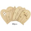 DAKFOOK 60 Pcs Mini Wooden Unpainted Fairy Doors, 6 Styles,