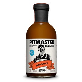 True Made Foods Pitmaster Mop Sauce - East Carolina Vinegar & Hot Pepper Barbecue Sauce, No Sugar Added, Keto, Whole 30, Paleo (17 fl oz, 1 Pack)