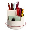 360-Degree Rotating Desk Pencil Holder with 3 Slots
