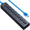 USB Hub 3.0, VIENON 7-Port USB Extender Splitter with Individual