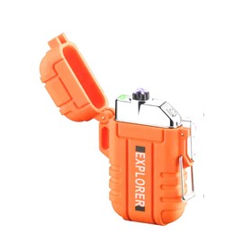 D&S, accendino elettrico al Plasma a Doppio arco Senza Fiamma, per sigarette da campeggio ed escursionismo, ricaricabile tramite USB, antivento e impermeabile, per Tutte le avventure all'aperto