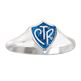 Ringmasters Blue Sparkle CTR LDS CTR Ring Choose the Right Faith Ring | Keepsake LDS Jewelry