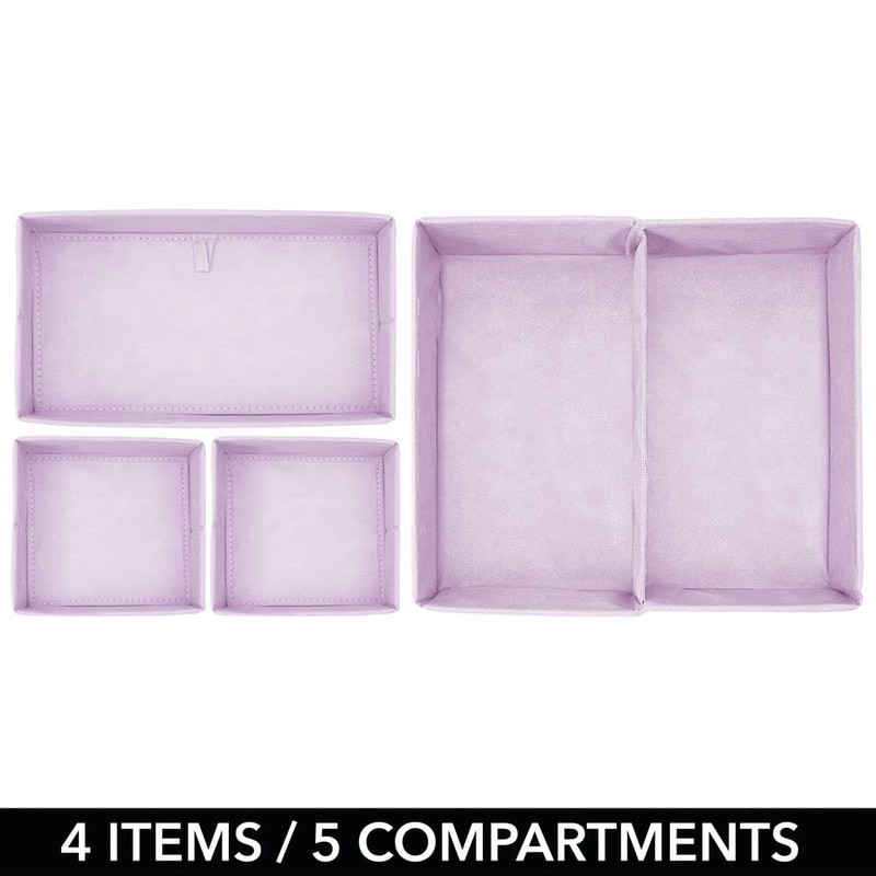 mDesign Set of 4 Wardrobe Organisers - The Ideal Storage