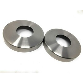 2x Stainless Steel Cover Rosette Railing Tube Diameter 104 x 42.4 mm Railing Post Cover