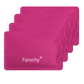 Farochy Reusable Ice Packs for Lunch Boxes - 4Packs Soft Ice Packs Freezer Packs for Cooler Gel Ice Packs, Keep Food Cold or Hot, Rosy