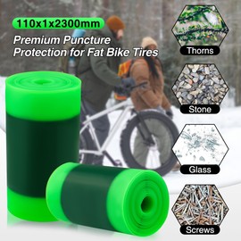 GRELiving 2 x Fat Bike Tyre Liner 54/80/95/110 x 2300 x 1 mm Puncture Protection Tape Bicycle Tyre Tube Protector, Anti Puncture for MTB/E-Bike/Fat Bike (110 mm Fits 4-5.5 Inch Tyres)