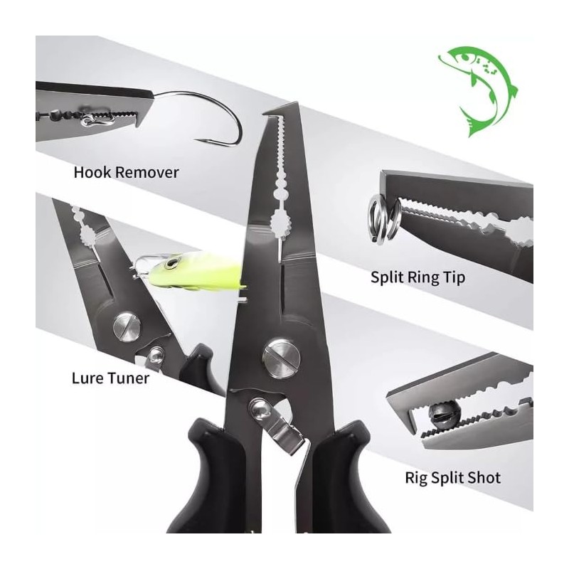 Fishing Tool Multi-Functional Pliers – Compact 16 cm Unhooks, Cuts