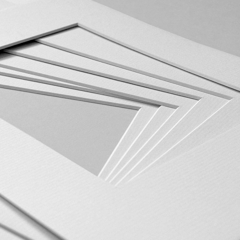 PHOTOLINI Picture Mount, White, 10 x 10 cm to 30