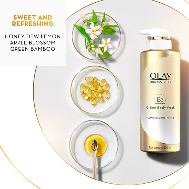 Olay Bodyscience Cleansing & Brightening Crème Body Wash 500 Ml