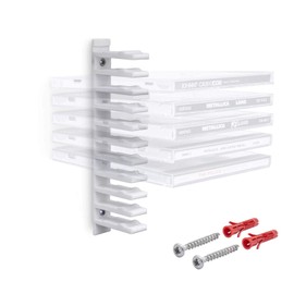 Mobilefox Floating Wall Mount Modular Holder White Suitable for Music CD Cases