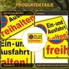 Signs Entryway Ausfahrt Freihalten with Posts 30 x 20 cm