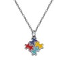 FUSTMW Autism Awareness Necklace Gifts for Autistic Colorful Puzzle Piece