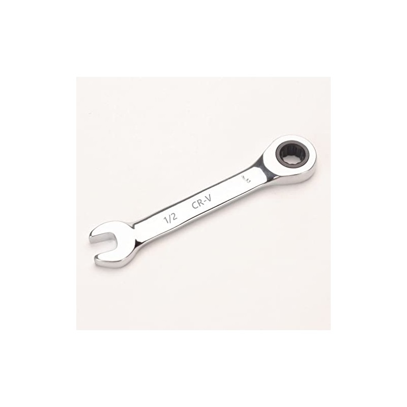 FLZOSPER 1/2-inch SAE Stubby Box End Head Geared Wrench, 72-Tooth
