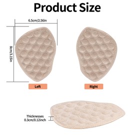 3 Paar Ballenpolster Vorfußpolster Damen, Fusspolster Pads, Gel Schuheinlagen, Vorfuß Gelpolster Vorderfuß, Wiederverwendbares Fußballenpolster Einlegesohlen für High Heels Schuhpads Fersenschutz