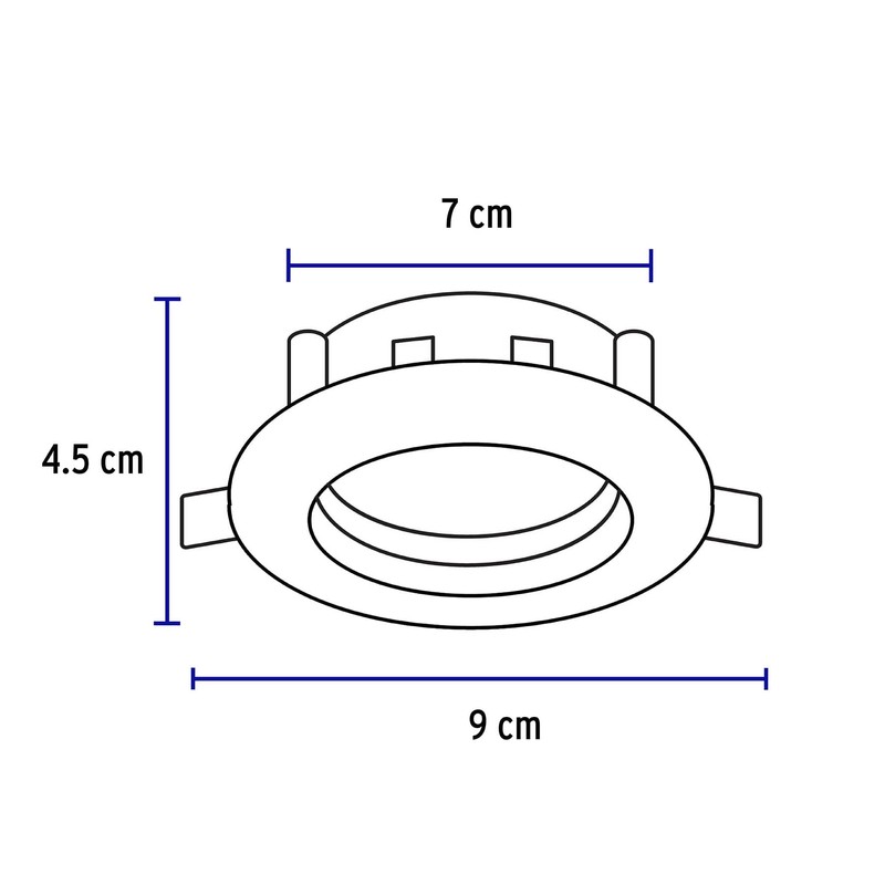 Volteck Lait EMP-105L, Luminario de LED 5 W empotrar redondo