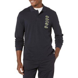 Lacoste Men's Seasonal Long Sleeve Classic Fit Chest Branding Polo, Abimes, Small