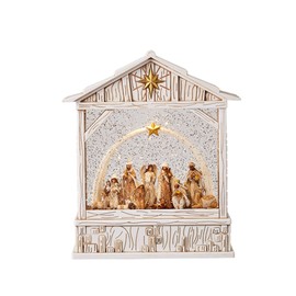 RAZ Imports 2022 Holiday Water Lanterns 10" Nativity with Star Musical Lighted Water Creche