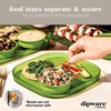 madesmart dipware Dinner Plate with Collapsible and Removable Dip Bowl