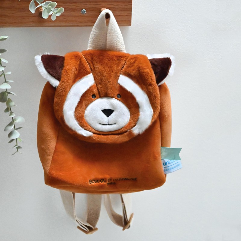 Doudou et Compagnie - Panda Red Backpack - UNICEF -