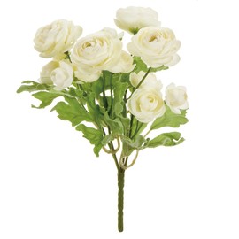 Tokyodo FM006069-001 Artificial Flowers MAGIQ Karen Ranan Bush Cream Flower Diameter 0.8 - 1.9 x L7.9 x Width 5.1 inches (2 - 4 x 20 x 13 cm)