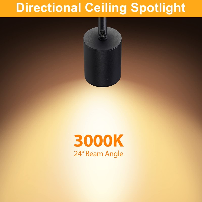 VANoopee Flush Mount LED Ceiling Spotlight Dimmable Adjustable Spotlight Directional