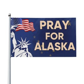 Pray For Alaska Flag Sign 2x3 Support Alaska Strong Flag Banner Tapestry For Festival Party Holiday No Flagstand P2