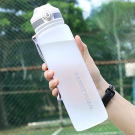 Large Capacity Bottle Portable Straw Sports Water Bottle 350 500 650 700 1000 1500 2200ml BPA Free Plastic Water Bottle for Bicycle Adults Children Outdoor Sports Climbing Camping Running Gym