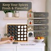 BOURBON & BARREL Wooden Spice Rack Organizer with Glass Jars