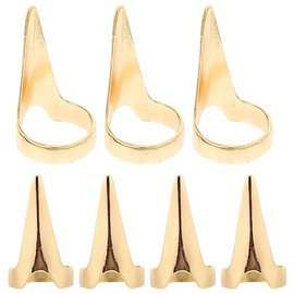 Mikinona 10pcs Layered Barber Tools Braiding Tools Hair Rings for Braiding Nail Accessories Cosplay Ring Nail Parting Ring for Braiding Hair Finger Nail Ring Nail