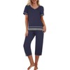 Ekouaer Capri Pajama Sets for Women Capri Pants with Short