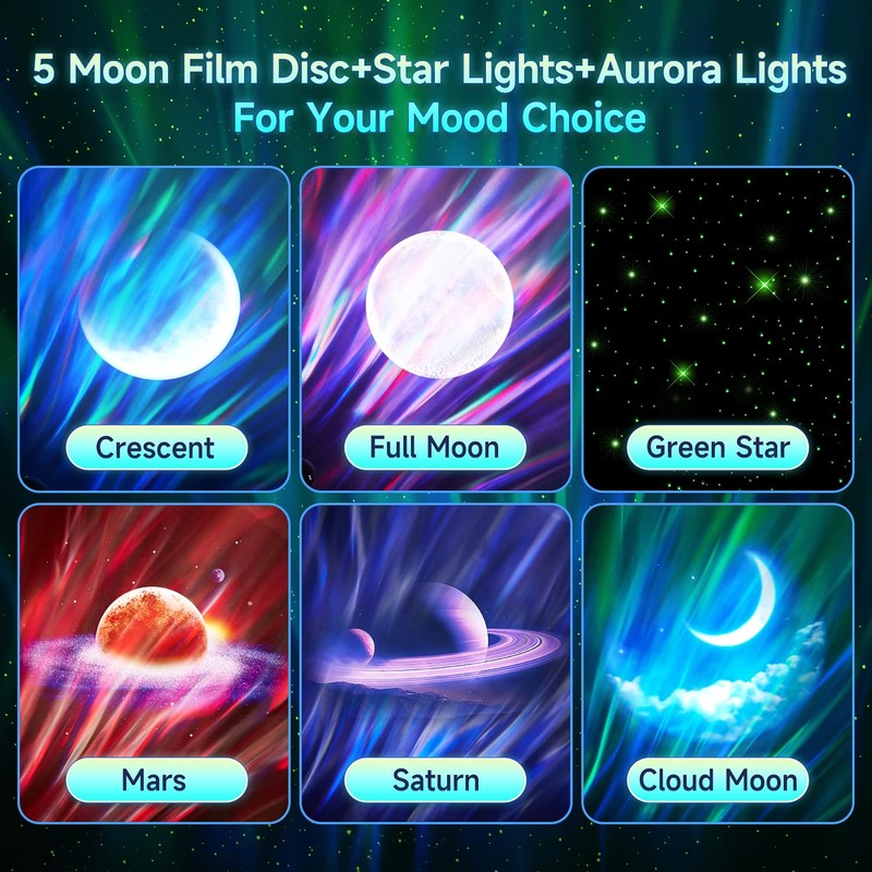 COOLNIGHT Starry Sky Projector, Galaxy, Aurora Light, Skylight Lux Ocean