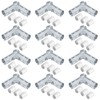 eoere 12 Sets 90 Degree 3 Way Cross Pipe Connector