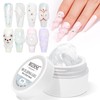 MIZHSE Solid Builder Gel, Aurora White 3D Gel Nail Art