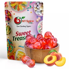 NY Spice Shop Peach Fruit Filled Gummy Soft Gummy Juicy Candies Weight 8oz TO 5lb - 3lb
