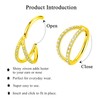 Popuhoops 18G 12mm Gold Double Open Stack CZ Nasenring Reifen
