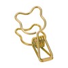 100pcs Binder Clip Hollow Cartoon Bear Long Tail Metal Paper