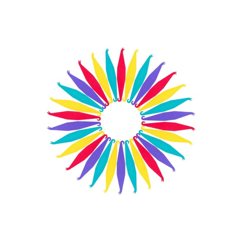30 bandas elásticas dentales multicolor para tirantes, de plástico, desechables,