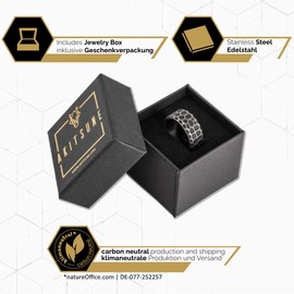 Akitsune Terra Ring | Rock Granite Hammered Ring Men's Stainless Steel Designer Matte Black - US 6, Stainless Steel