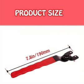 Universal Angle Grinder Spanner Key with Flange Nuts, Angle Grinder Adjustable Spanner, Key with Plastics Non-Slip Handle for Angle Grinders (Red)