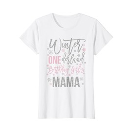 Mama Pink Winter Onederland 1st Birthday Snowflake Matching T-Shirt