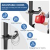 Foldable IV Pole Stand, Portable Telescoping Floor Stand with 4