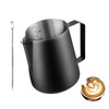 Milk Frothing Pitcher 20oz/600ml, Stainless Steel Espresso Steaming Pitcher Milk