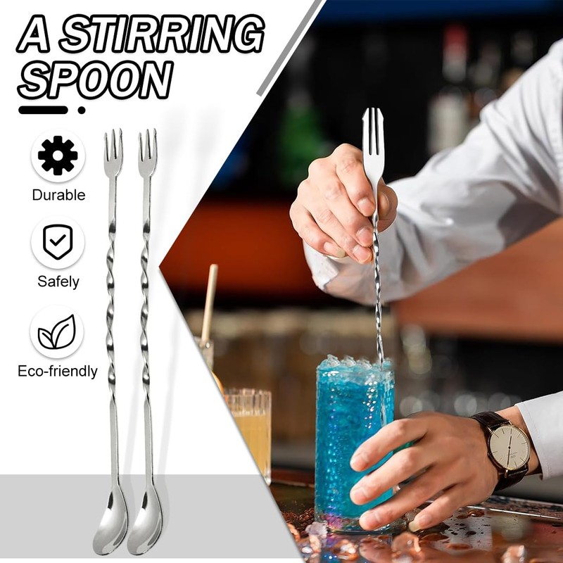 EORPAVU Cocktail Sets 2 PC Cocktail Stirrers with 1 PC