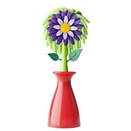 VIGAR Flower Shop Screen Microfibre Duster with Vase, Multi Colour, One Size